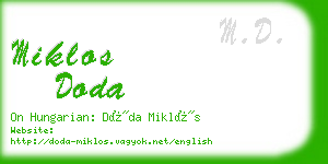 miklos doda business card